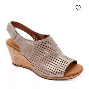 Rockport Women's Briah Perf Sling Wedge Sandals 7.5